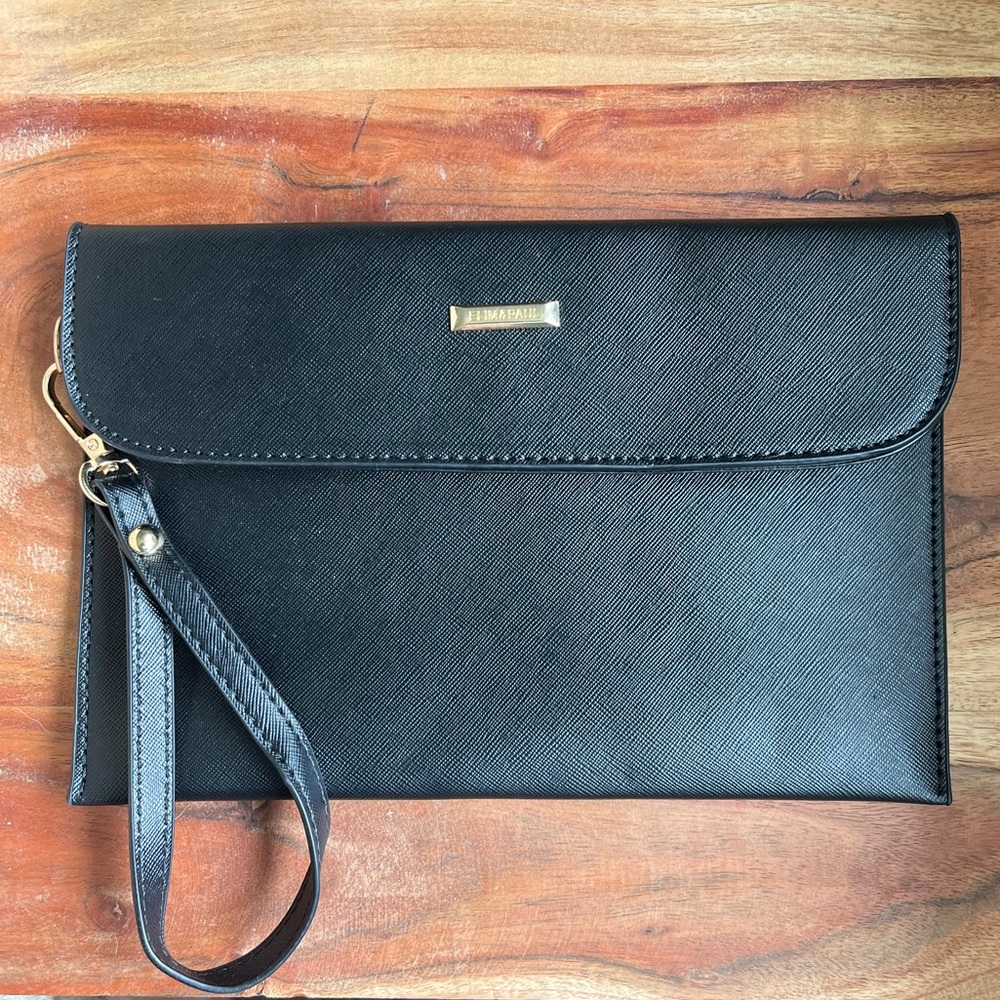 Black wallet clutch